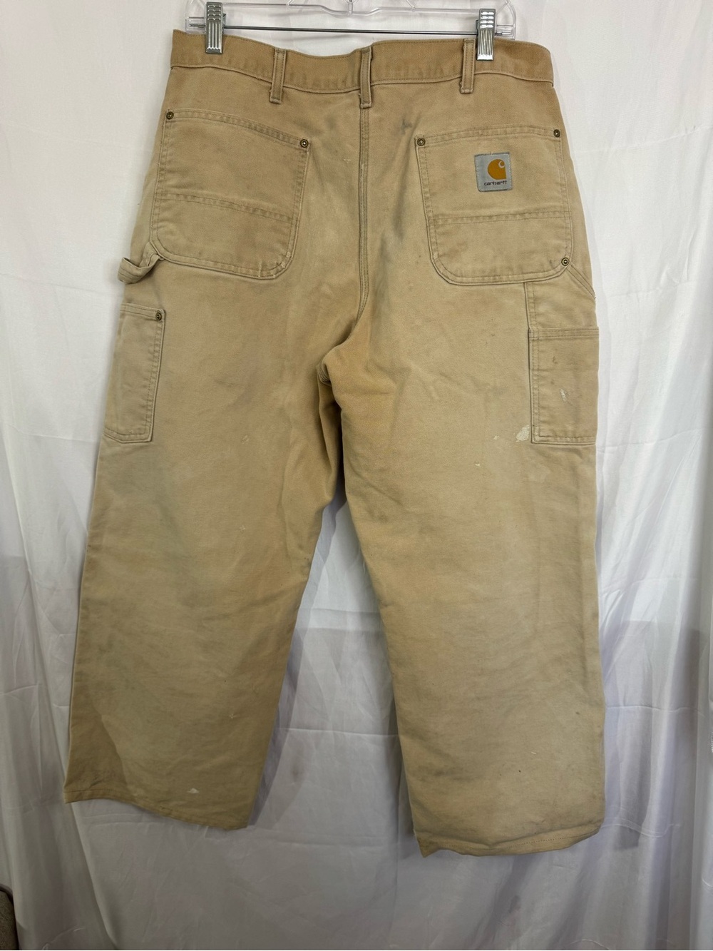 Vintage Carhartt USA Made Double Knee Work Pants Brown Duck Canvas Size 36 - Picture 6 of 12
